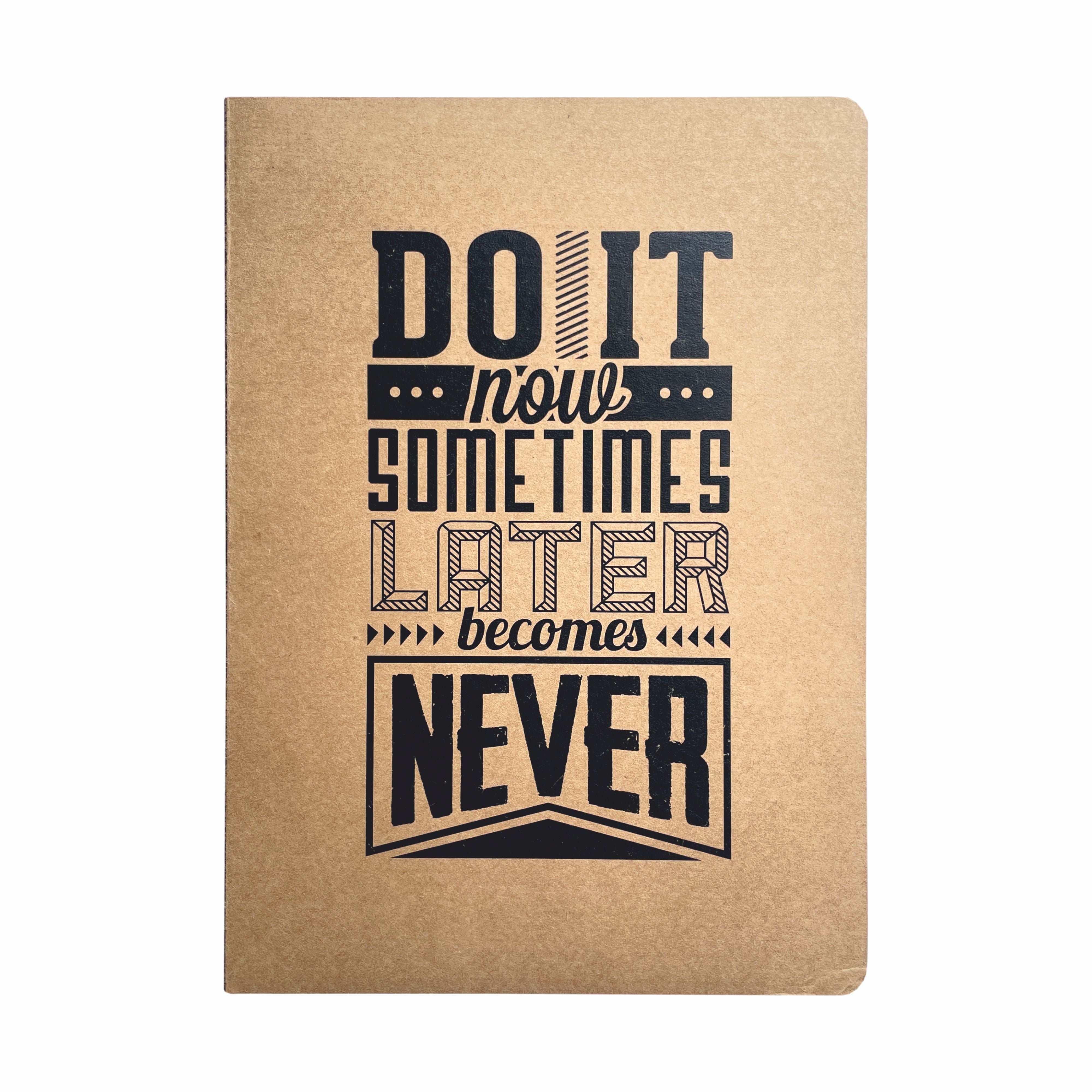 REK Journal Recycled and Eco-friendly Kraft Cover College Ruled Notebook - 80 Gsm - 160 Pages (Pack)